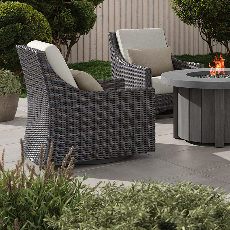 Avallon High Back Club Swivel Glider